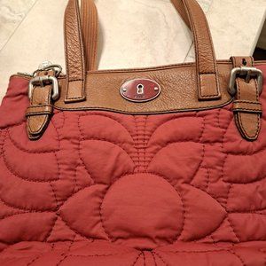 Fossil purse brown/maroon